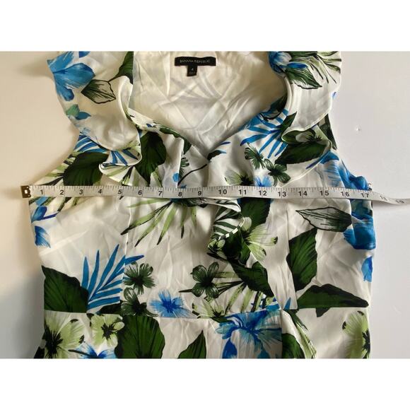 Banana Republic Floral Ruffle Faux Wrap Maxi Dress Sleeveless Women's Size 4 - Picture 7 of 10